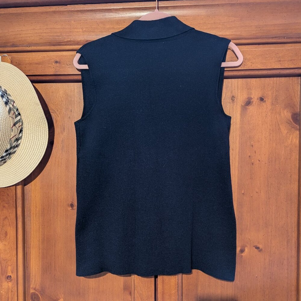 Marled Sleeveless Double-breasted Sweater Vest - Picture 6 of 9